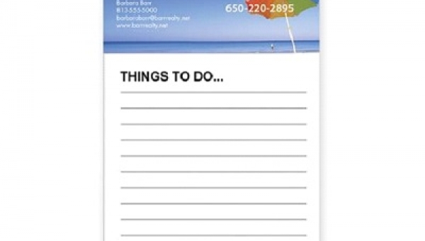 Business Card Magnet with 50 Sheet Notepad